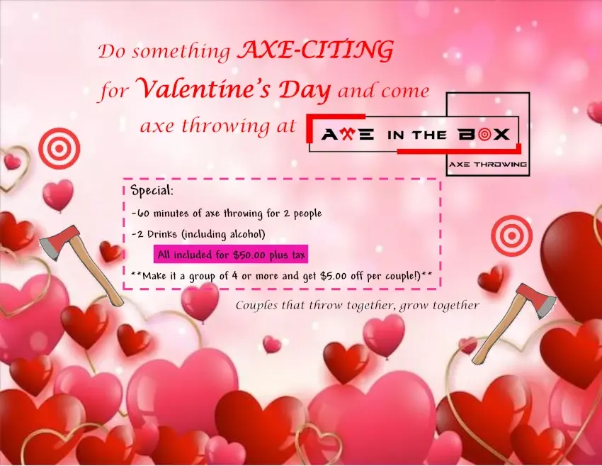 Valentines Special Axe throwing bar in Columbus, NE