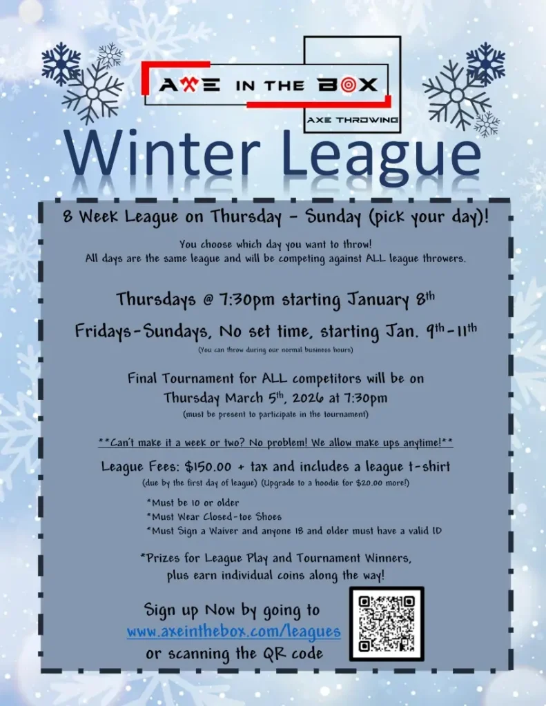 Axe Throwing League at axe throwing bar in Columbus, NE