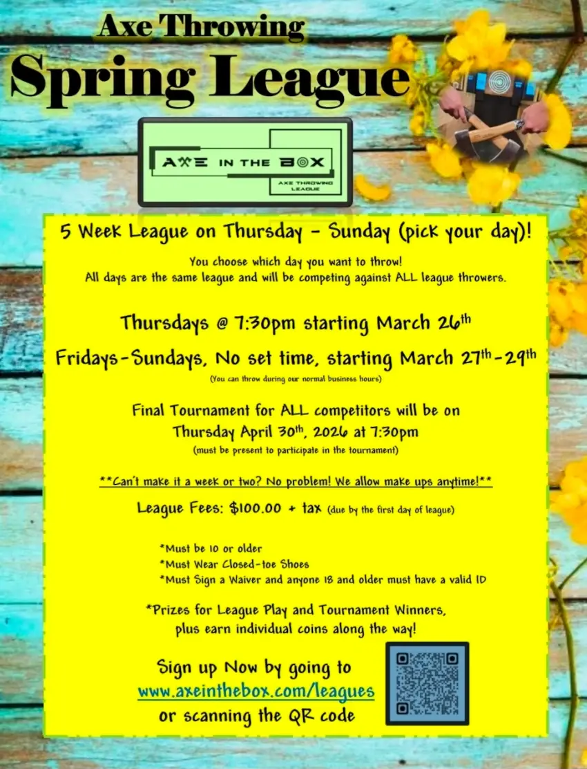 Axe Throwing League at axe throwing bar in Columbus, NE